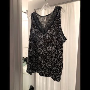 Lane Bryant NWT Sleep Set Tank/Shorts, Black Print